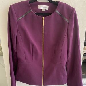 Calvin Klein Zippered Front Blazer